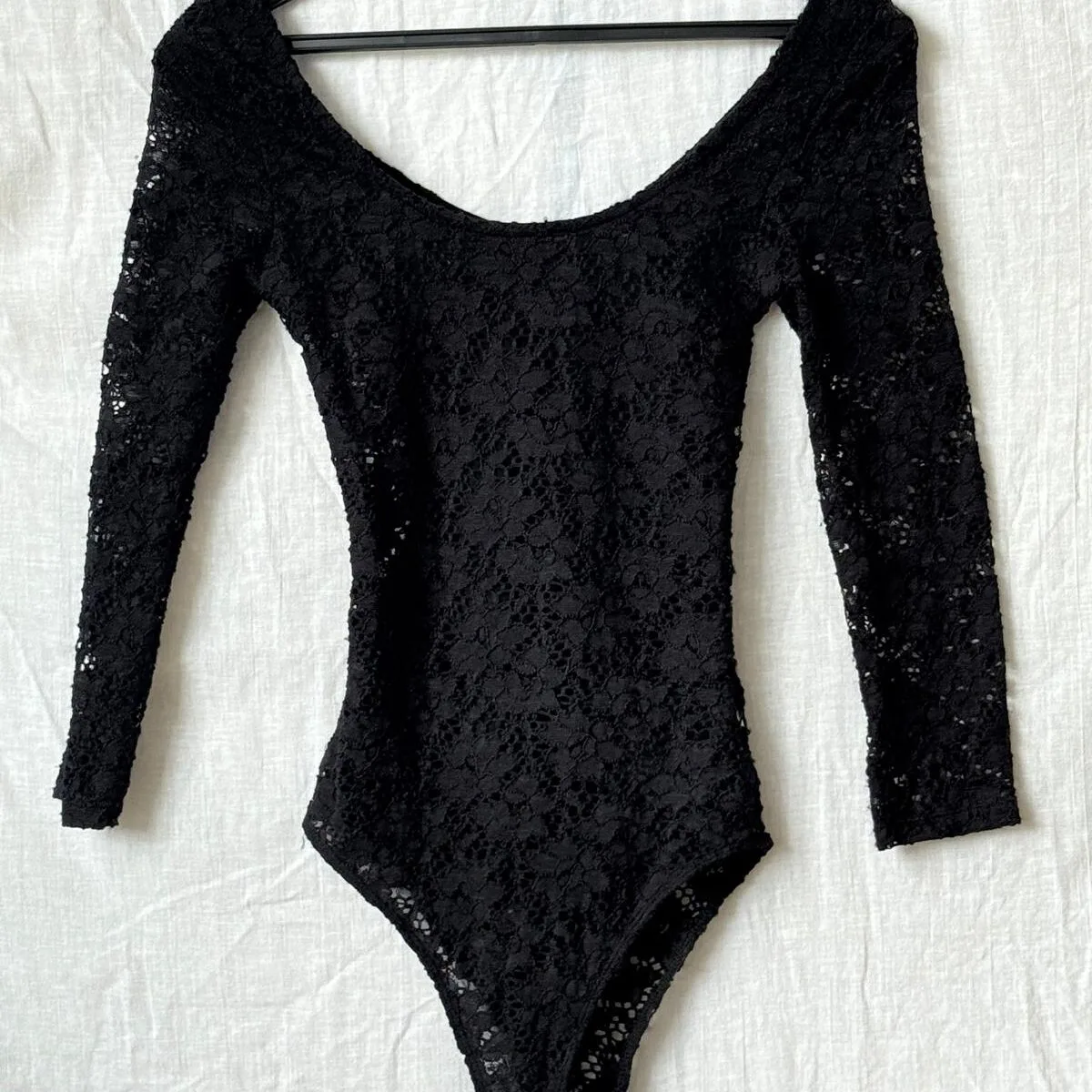 Body noir en dentelle
