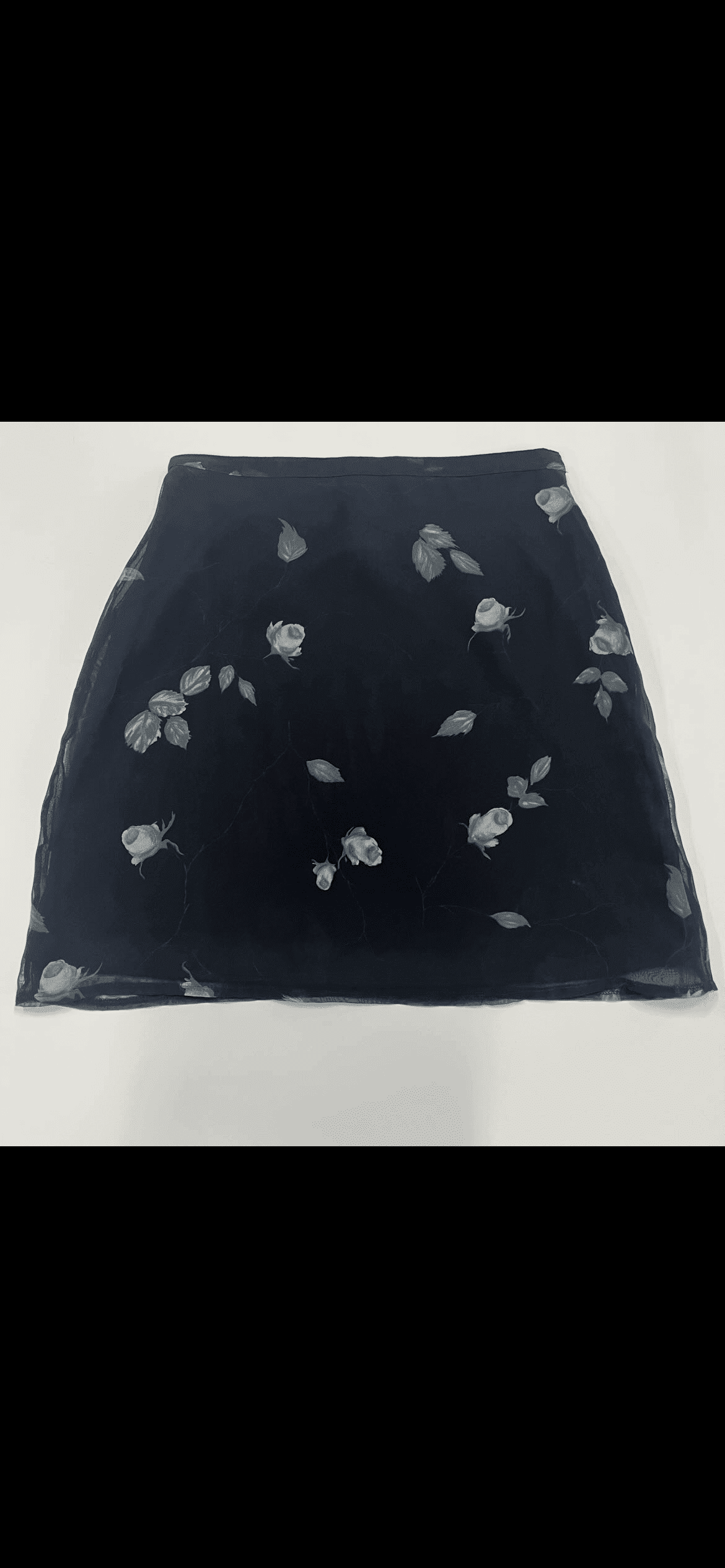 Jupe Noir Avec Fleur Taille 40